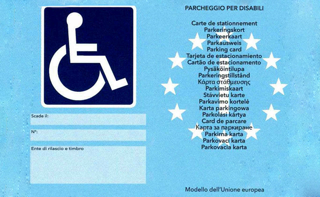 Contrassegno disabili