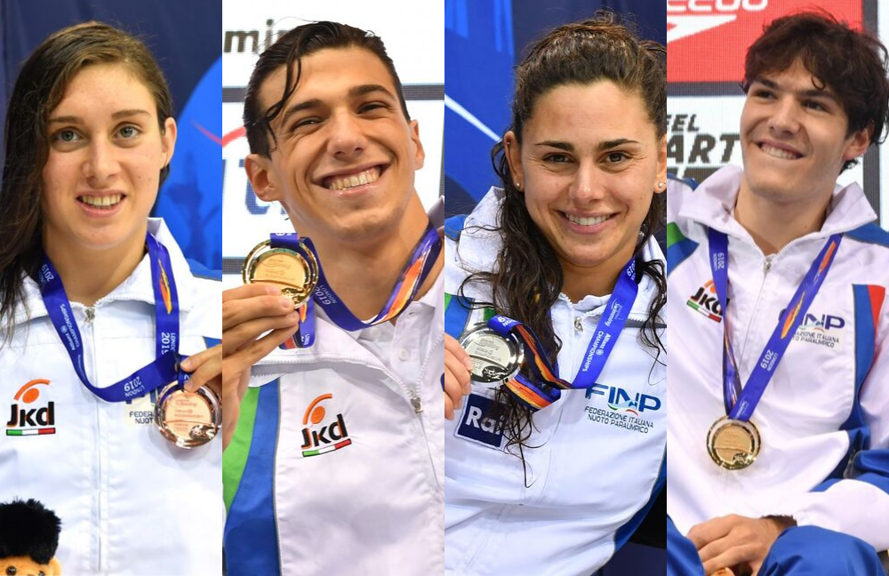 Alcuni atleti italiani ai Mondiali di nuoto paralimpico di londra 2019
