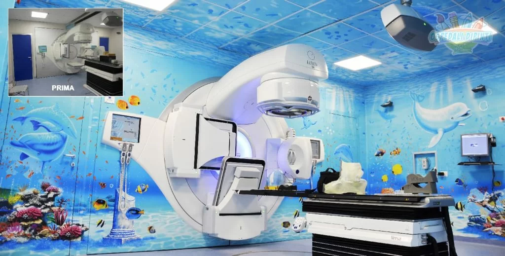 ospedali dipinti reparto radioterapia gemelli roma