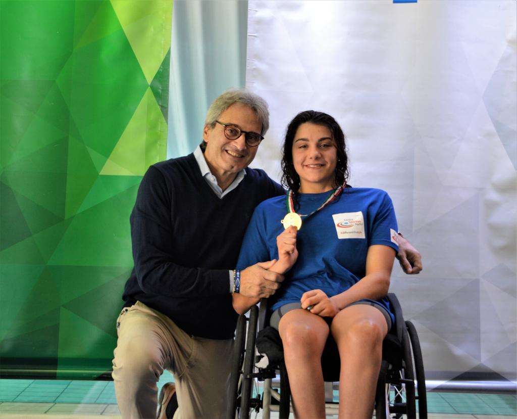 Angelica Procida campionessa di nuoto paralimpico