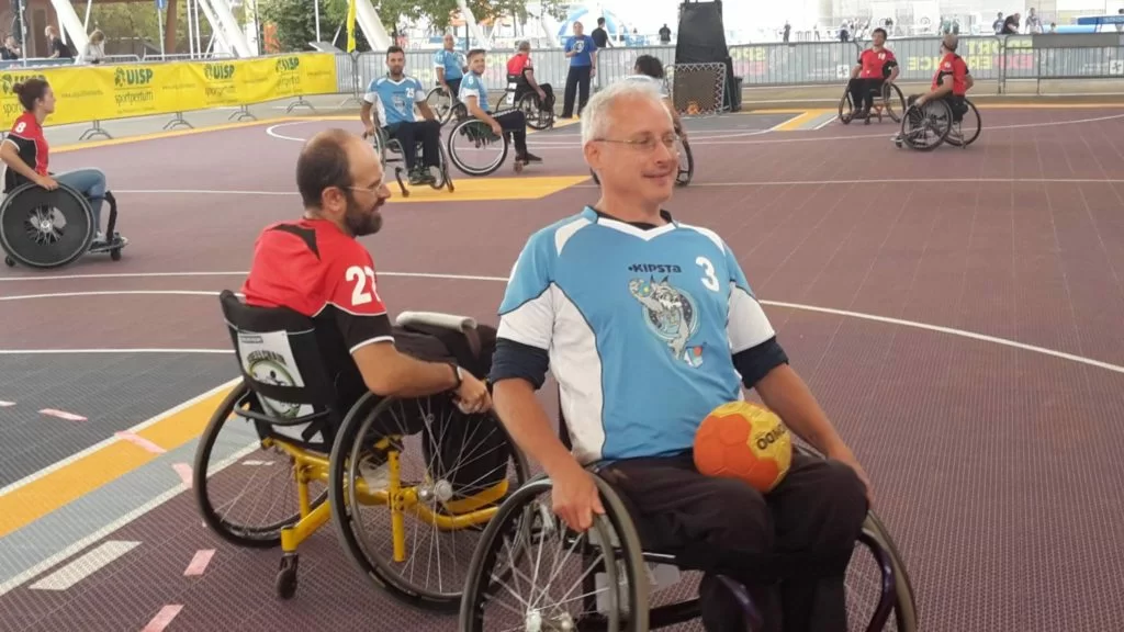Wheelchair TchoukBall Andrea Lanza intervista al fautore dello sport ability channel