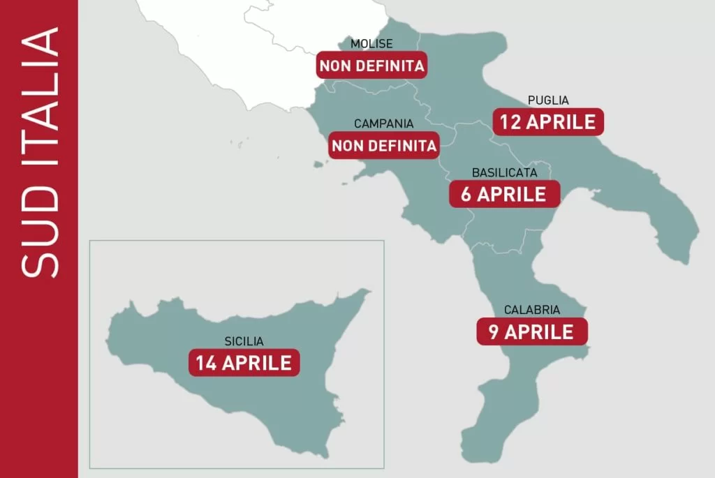 dati EIEF previsione fine emergenza coronavirus sud italia