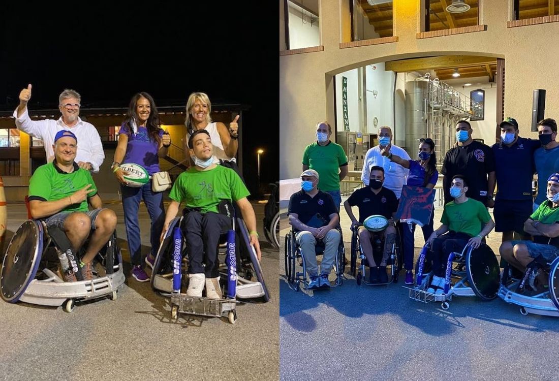Giusy Versace e Disabili No Limits donano ausili per rugby in carrozzina