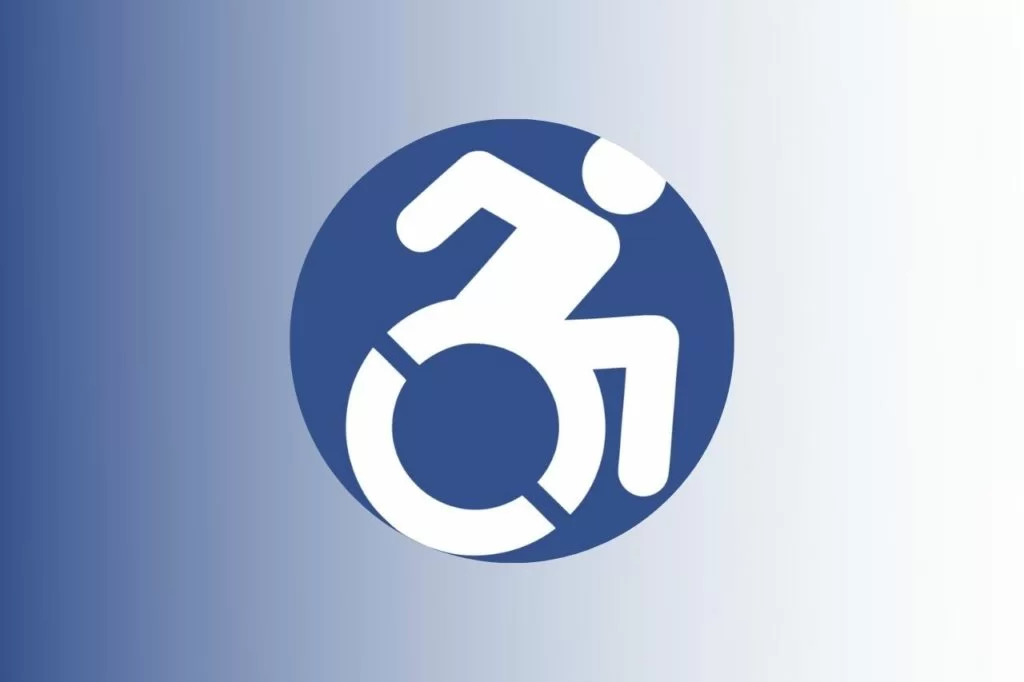 simbolo disabile in movimento