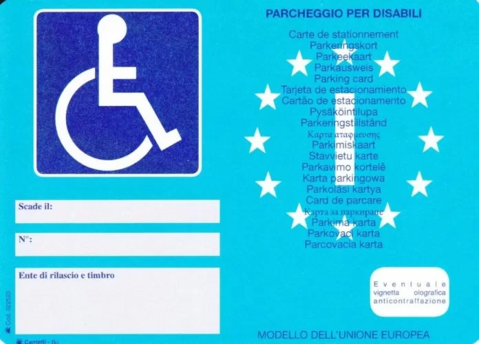 contrassegno disabili