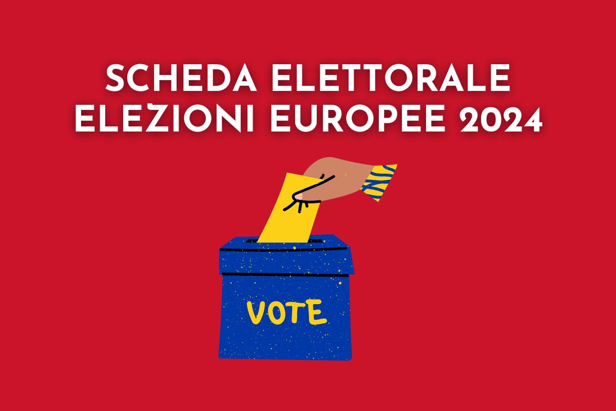 scheda elettorale elezioni europee 2024