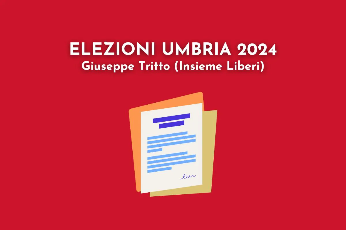 elezioni regionali umbria 2024 programma giuseppe tritto