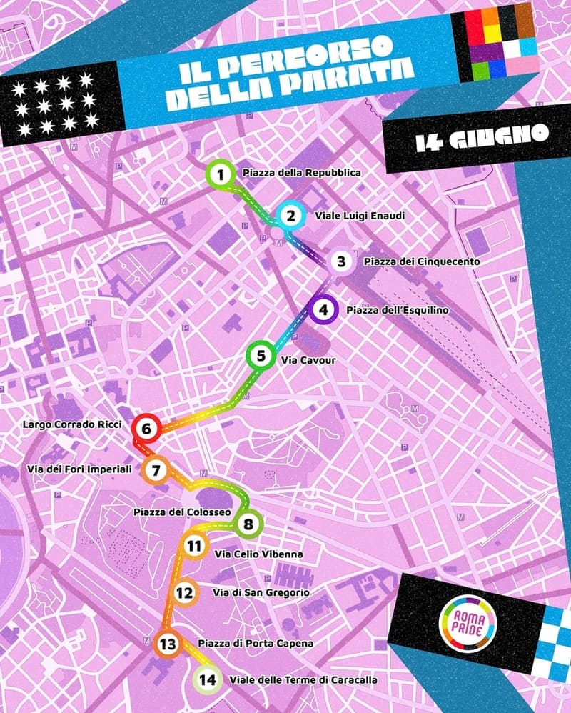 percorso roma pride 2025