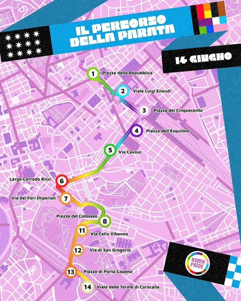 percorso roma pride 2025